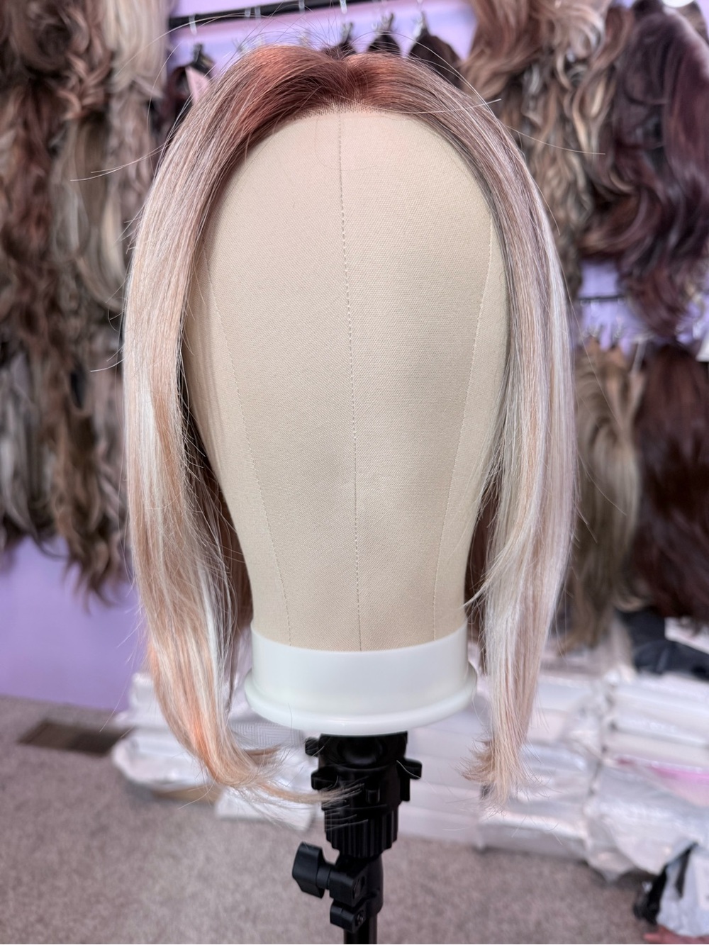 DWY monofilament blonde bob